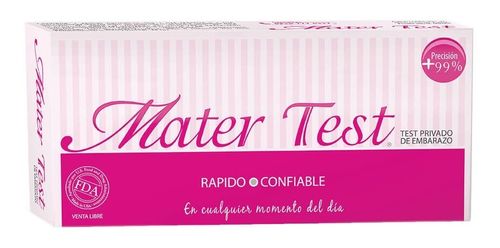 Mater Test De Embarazo Rápido Y Confiable 1 Unidad