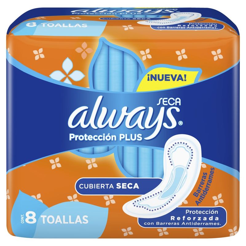 Always-Toallas-Higienicas-Seca-Proteccion-Plus-Sin-Alas-8u-en-Pedidosfarma
