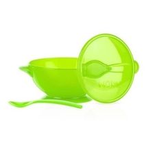 Nuby Bowl De Colores Con Tapa Y Ventosa Incluye Cuchara 1u