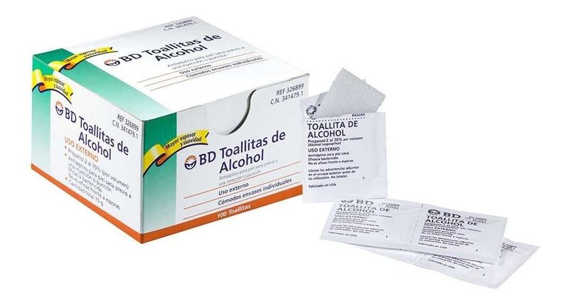 Bd Toallitas De Alcohol Isopropilico 70% Bactericida 100u - FarmaPlus