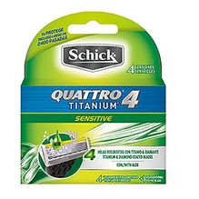 Schick Quattro 4 Titanium Sensitive Repuesto De Afeitar 4u