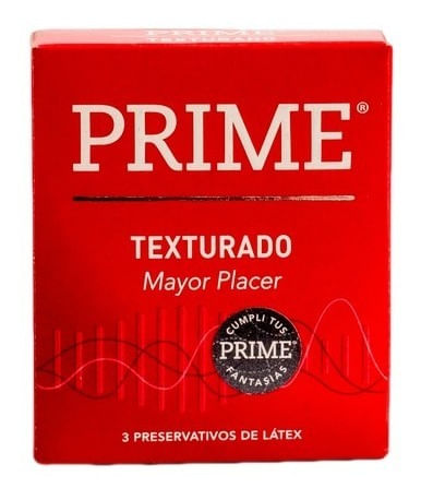 Prime Texturado Preservativo De Latex 6 Cajas X 3 Unidades