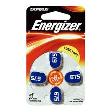 Energizer Pilas Botón Dp675 E4 Para Audiología 4 Unidades