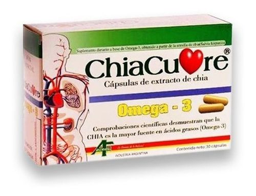 Chiacuore Aceite De Chia Omega 3 30 Cápsulas