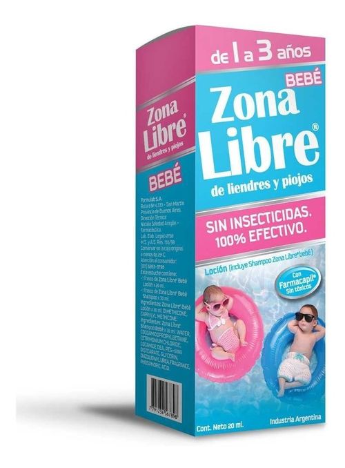 Zona Libre Bebe Para Liendres Piojos Loción Y Shampoo 200ml