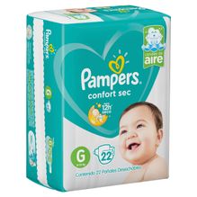 Pampers Confort Sec Pañales Grande X 22 Unidades