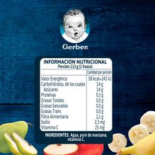 Puré de fruta Gerber Manzana x 113 ml