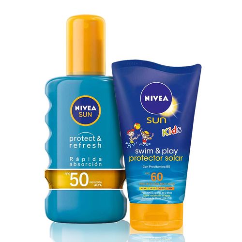 Nivea Sun Kids Swim&Play Fps60  + Sun Protect&Refresh Fps50