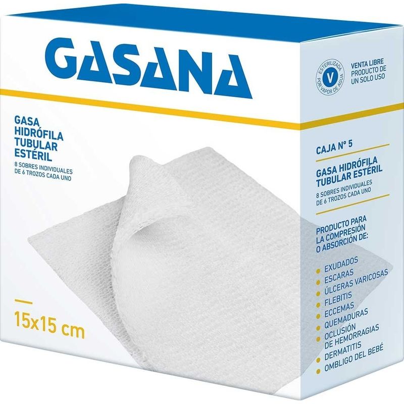 Gasana-Gasa-Hidrofila-Tubular-15-X-15cm-8-Sobres-X-6-Trozos-en-FarmaPlus