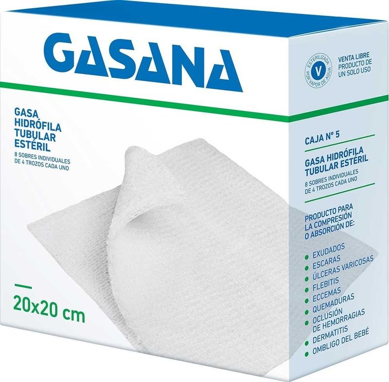 Gasana-Gasa-Hidrofila-Tubular-20-X-20cm-8-Sobres-X-4-Trozos-en-FarmaPlus