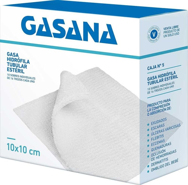 Gasana-Gasa-Hidrofila-Tubular-10-X-10cm-10-Sobres-X-16trozos-en-FarmaPlus