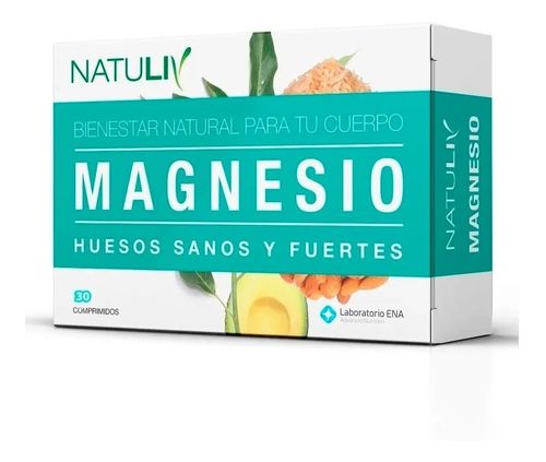 Natuliv Magnesio 30 Comp Huesos Sanos Y Fuertes