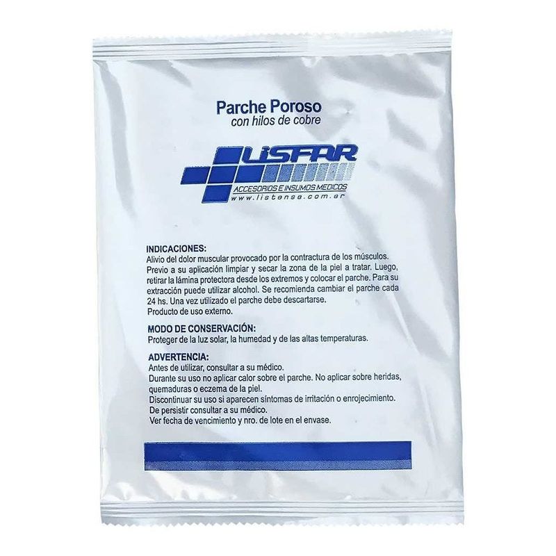 Lisfar-Parche-Poroso-12-X-18cm-Con-Hilos-De-Cobre-2unidades-en-FarmaPlus