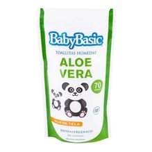 Baby Basic Toallitas Húmedas Áloe Vera Repuesto 70 Unidades