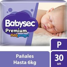 Babysec Premium Pañales Pequeños Hasta 6 Kg 30 Unidades