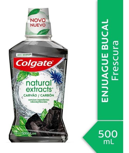 Colgate Natural Extracts Carbón Enjuague Bucal 500ml