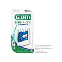 Gum Soft-picks Advanced Palillos Interdentales Punta Hule 36