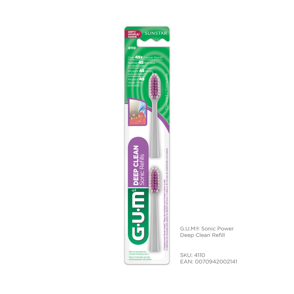 GUM En Farmaplus:Gum Sonic Power Refills: Repuestos Cepillo