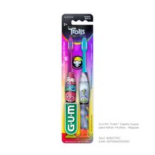 Gum Suave Cepillo Para Niños Trolls +3 Años Pack 2uds