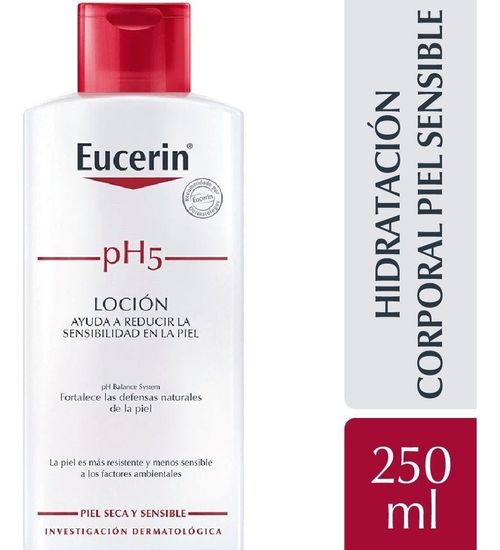 Loción corporal hidratante pH5 Eucerin para piel seca y sensible x 250 ml