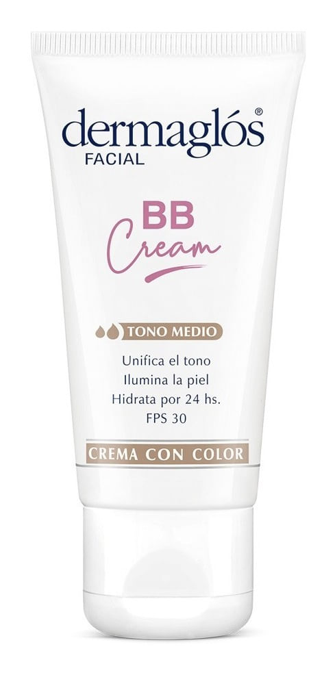 Dermaglos Bb Cream Facial Con Color Tono Medio Fps30 de 50gr
