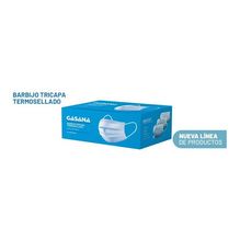 Gasana Barbijos Tricapa Termosellados Con Clip Nasal 50u