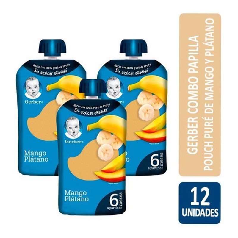 Gerber-Combo-Papilla-Pouch-Pure-De-Mango-Y-Platano-X12un-en-FarmaPlus