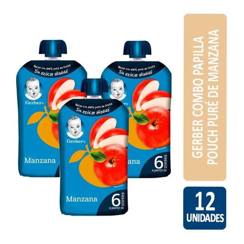 Gerber-Combo-Papilla-Pouch-Pure-De-Manzana-X12un-De-95gr-en-FarmaPlus
