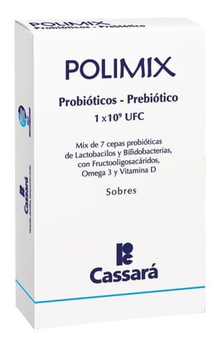 Polimix Probiótico Prebiótico 7 Cepas Prebióticas 16 Sobres