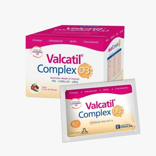 Valcatil Complex D3 Nutrición Piel Cabellos Uñas X15 Sobres