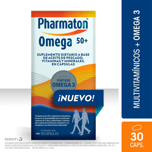 Pharmaton Omega 50+ Suplemento Dietario 30 Capsulas
