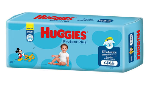 Huggies Protect Plus Pañales Unisex G 8 unidades