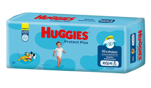 Huggies Protect Plus Pañales Unisex Xg 8 unidades