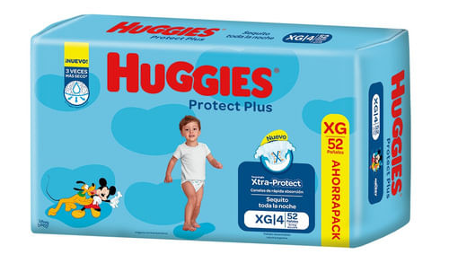 Huggies Protect Plus Pañales Unisex Xg 52 unidades