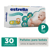 Estrella Baby Hiperpack Talle P X 30 Pañales Hasta 7.5kg