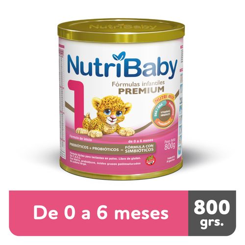 Nutribaby 1 Premium Leche 0 A 6 Meses Lata  800 Grs