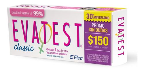 Evatest Classic Test De Embarazo Promo 30° Aniversario