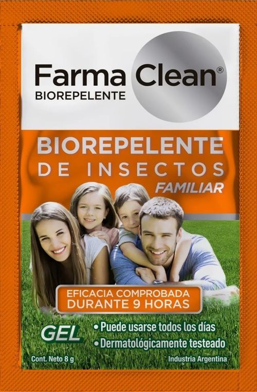 Farma Clean Repelente De Insectos Gel 10 Sobres De 8 Gramos