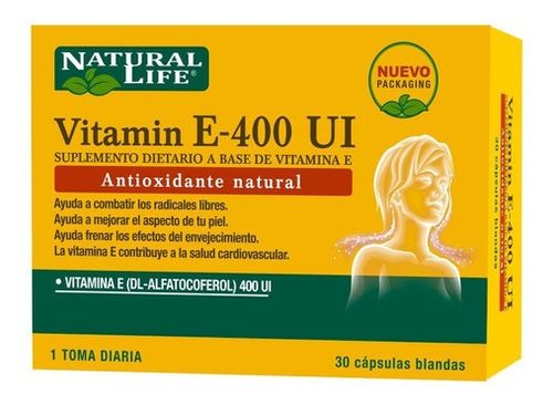Natural Life Vitamina E-400 Ui 30 Cápsulas Blandas