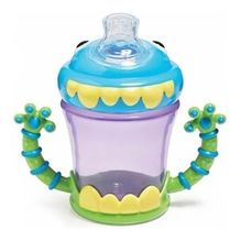 Nuby Vaso Monstruo Con Boquilla Antiderrame Y Manijas 210ml