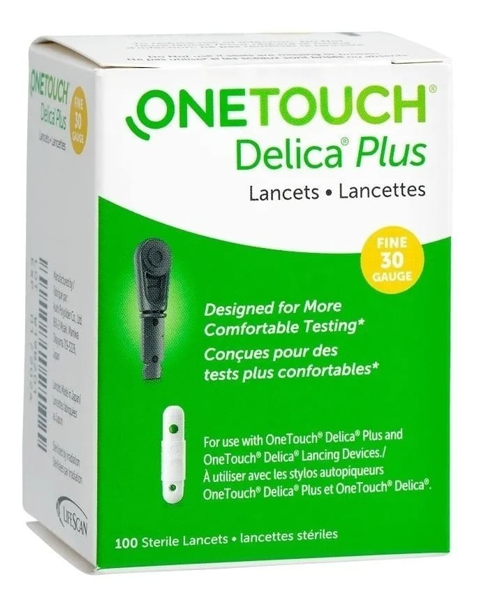 One touch delica lancetas para glucometro select plus x 100 en