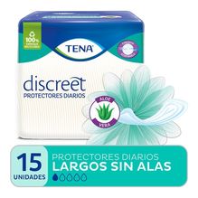 Tena Discreet Largo Sin Alas Protector Diario X 15 Unidades