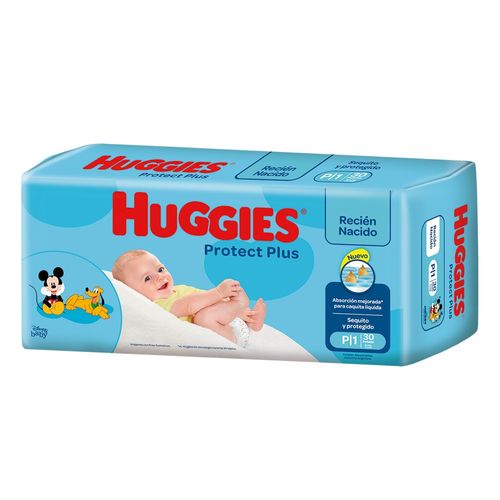 Huggies Protect Plus Pañales Unisex  P 30 unidades