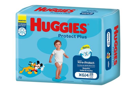 Huggies Protect Plus Pañales Unisex Xg 28 unidades
