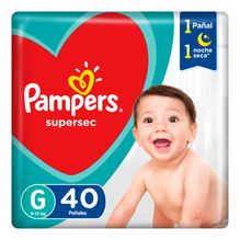 Pampers Supersec Max Pañales Grande X 40 unidades