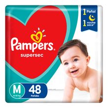 Pampers Supersec Max Pañales Medianos 48 unidades