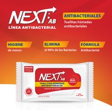 Next Toallas Antibacteriales AB Para Manos 25 Uds