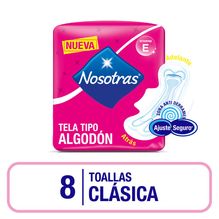 Nosotras Toallitas Higénicas Clásicas Tela X 8u