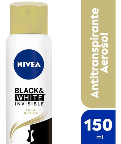 Desodorante antitranspirante femenino NIVEA Black & White Invisible Toque de Seda Spray x 150 ml