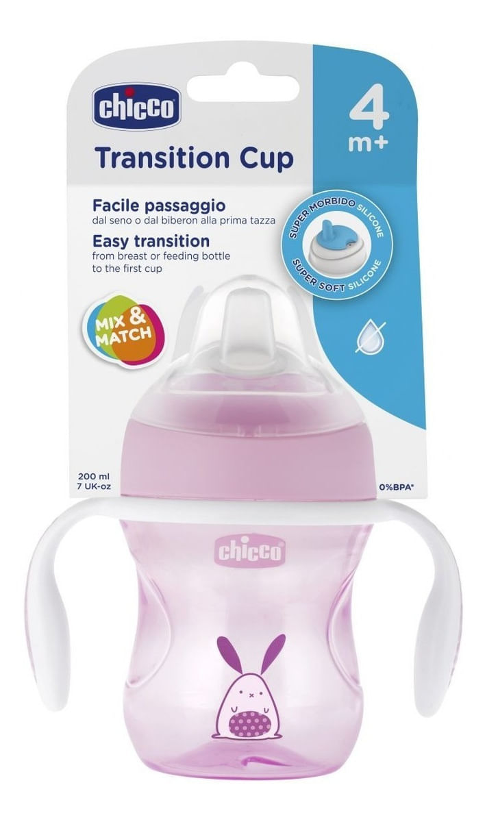 Chicco Farmaplus Transition Cup Vaso Para Bebe 4m+ Rosa X 200ml en